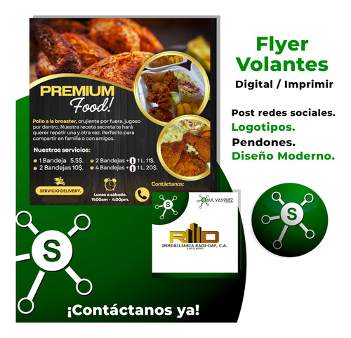 Volante Flyer / Diseño Gráfico / Afiches Pendones / Tarjetas