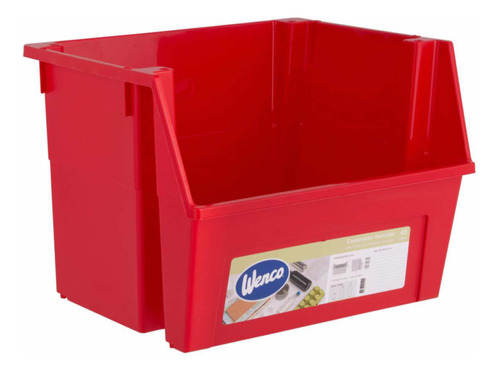 Contenedor Reciclaje Color Rojo 45 Litros Wenco