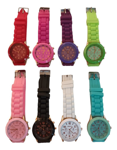 Reloj Unisex Malla De Silicona Esfera Pequeña Las Lolas