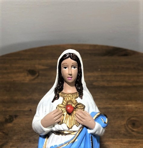 Imagem 6 de 7 de Kit Com 3 Sagrado Coração De Maria De Gesso 20cm