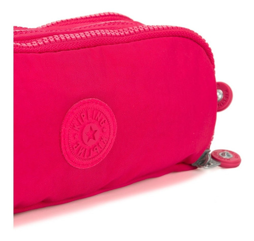 Estojo Original Escolar Triplo Gitroy Kipling True Pink