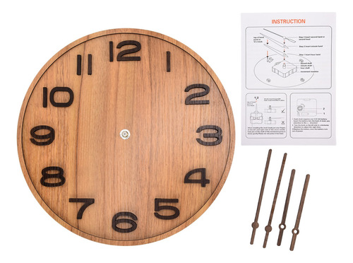 Reloj De Pared Antiguo De Madera De Estilo Europeo Simple Di