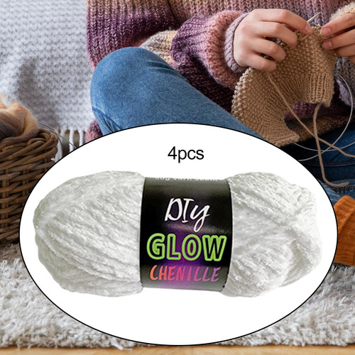 4x Hilo Que En La Oscuridad Hilo De Crochet Hilo Luminoso