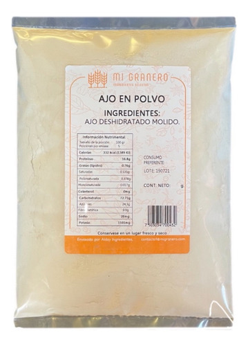 Ajo Molido En Polvo 5 Kilogramos