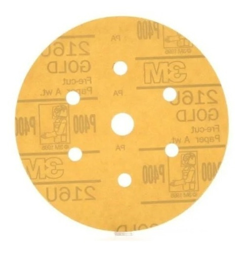 Lija Disco Roto Orbital 6 Pulgadas 3m Gold Hookit X 100 Unid