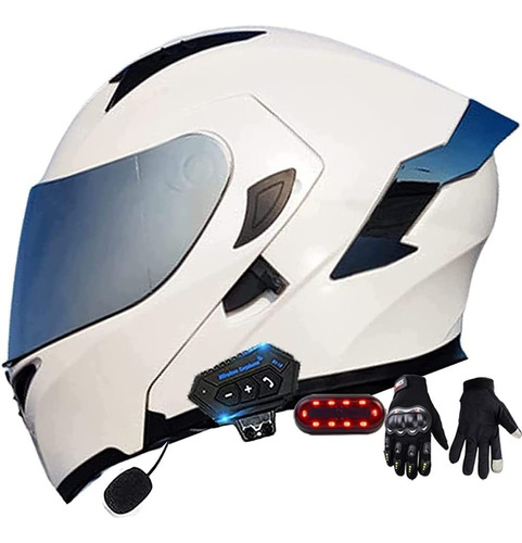 Casco De Motocicleta Con Tapa Modular Bluetooth Integrad