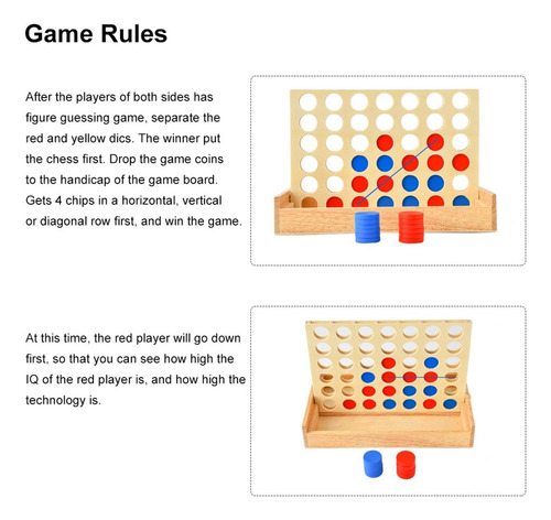 Tablero De Madera 4 En 1 - Juego De Conexión De Madera