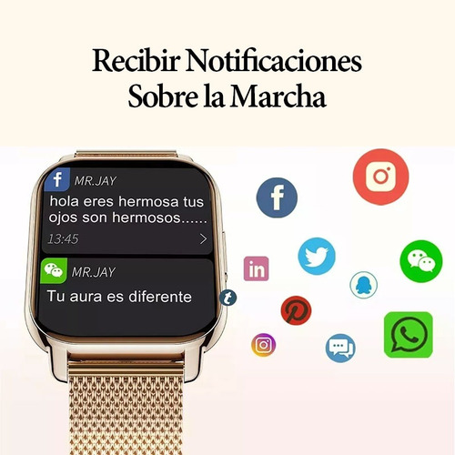 Bluetooth Llamada Mujer Smartwatch Hombre Deporte Mirar