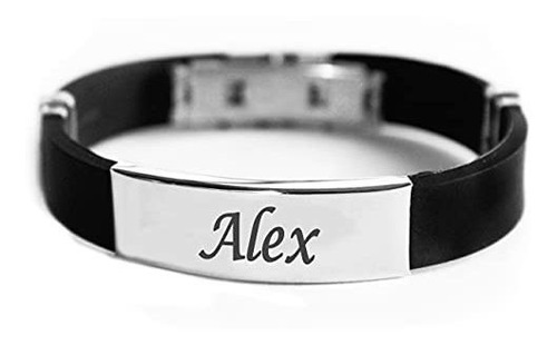 Nombre Ra Alex - Personalizada Para Hombre De Silicona Y Ton