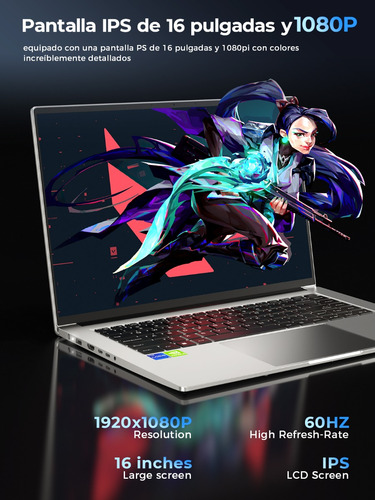 Torgroportátil N6 Intel Core I5-12450h 16g 1 Tb Ssd16 Mx550
