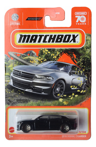 Matchbox 2018 Dodge Charger, Piezas Metalicas 13/100 [negro]