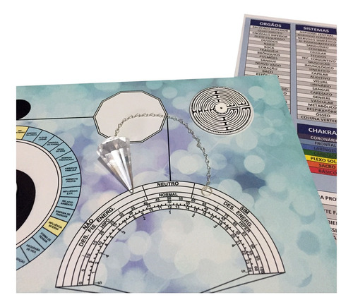 Tabuleiro De Radiestesia E Radiônica +brinde Folha De Apoio 