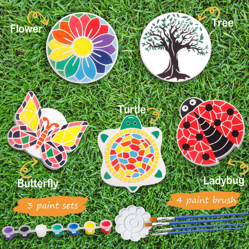 Pinta Tus Propias Piedras Kit De Manualidades Para Niños