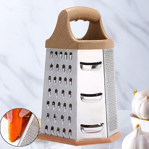 Rallador De Caja De Acero Inoxidable Versátil Con Mango
