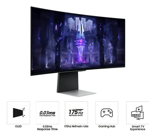 Monitor Curvo Para Juegos De 34 Pulgadas Samsung Odyssey
