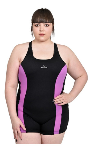 Malla Natacion Talle Especial Con Short T 50 - 56  Aquagym Mujer