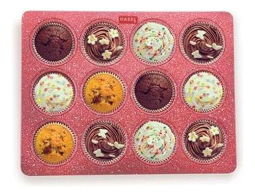 Hazel Muffin Sarts, Antiadherentes, 12 Tazas, Para Magdalena