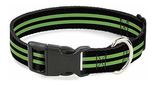 Cat Collar Breakaway Stripe Black Green 8 To 12 Inches 0.5 I