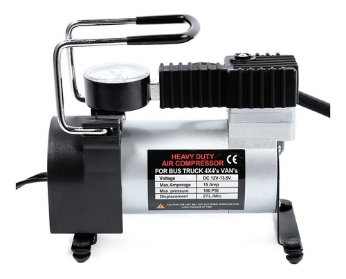 Imagen 1 de 3 de Compresor de aire mini a batería portátil QKL AI57 180W 12V gris