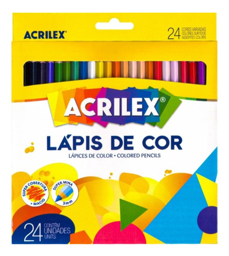 Lápis De Cor C/ 24 Cores Acrilex