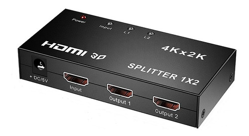 Splitter Divisor Hdmi 1 A 2 4k Full Hd 1080p Uxga Metalico