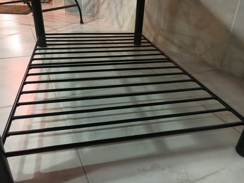 Imagen 9 de 10 de Mesa Ratona Industrial Hierro Y Madera Estantes Deck Forjado