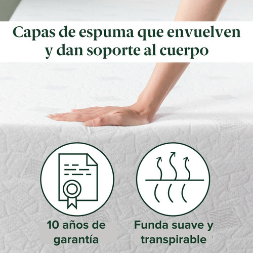 Zinus | Colchón King Memory Foam 25 Cm Alivia Presión