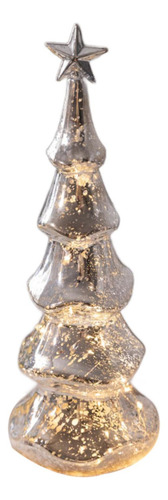Figura De De Navidad De Cristal, Adorno Navideño L Plata