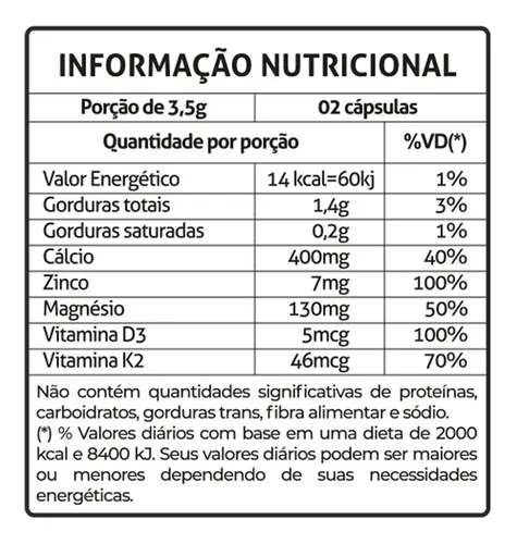 Suplemento en cápsulas de calcio, magnesio y zinc, vitamina D3, vitamina K2, Fitoprime Pot, 60 cápsulas de gelatina blanda