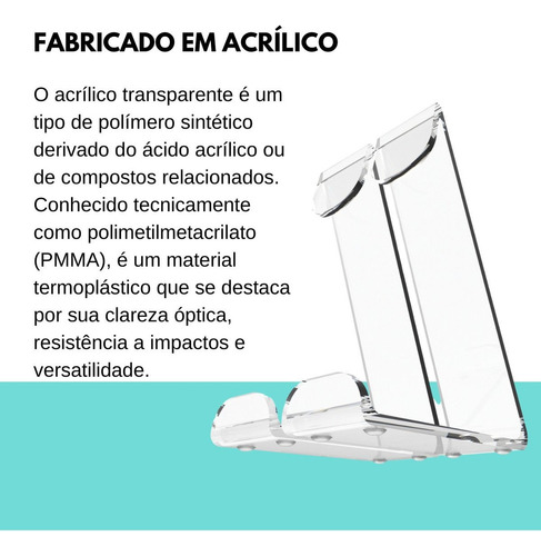 Suporte De Mesa Universal Para Notebook Alto 180º Aberto Cor Transparente