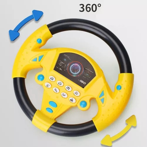 Volante De Simulación De Juguete Con Música Con Batería