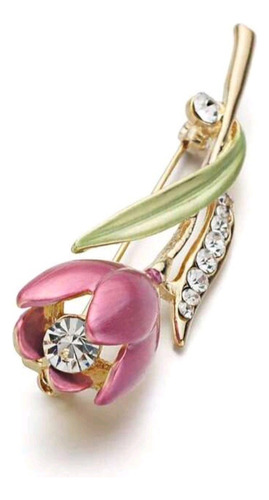 Broche Pin Prendedor Diseño Tulipan Flor Varios Modelos