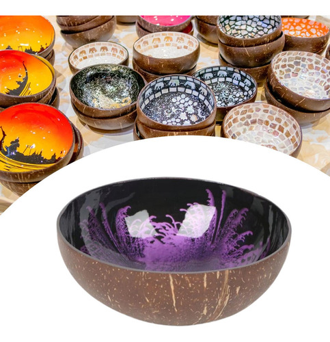 Cuenco Decorativo De Coco Para Llaves, Soporte De Violeta