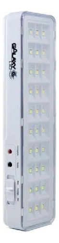 Kit 100 Luminária De Emergência 30 Leds 2w Galaxy Cor BR 110V/220V