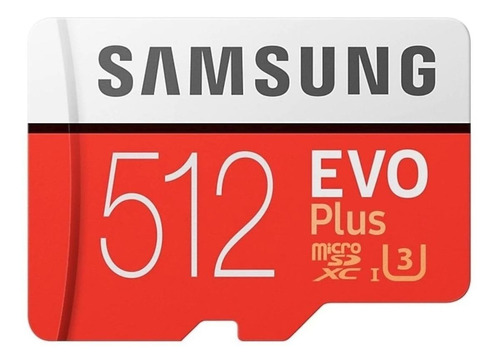 Imagem 1 de 3 de Cartão de memória Samsung MB-MC512GA/EU  Evo Plus com adaptador SD 512GB