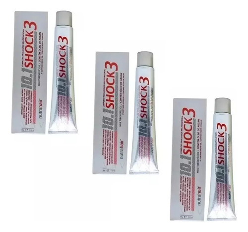 Kit Nutra Hair Shock3 Leave In Finalizador Protetor 3un