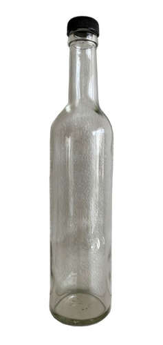 Paq 60 Botellas Vidrio Tequilera Redonda 500 Ml (c/tapa)