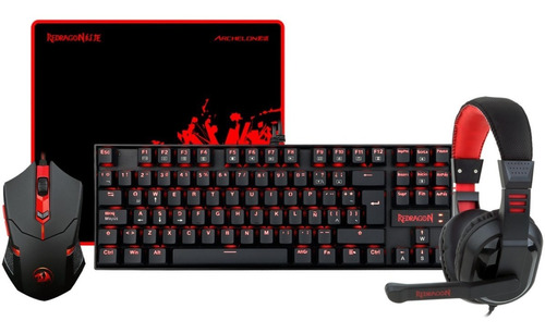 Kit Teclado Kumara Mouse Pad Auricular Redragon K552-bb-1 F