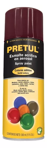 Pintura en aerosol, blanco mate, bote esbelto, 400 ml,Pretul, Colores  Estándar, 27175