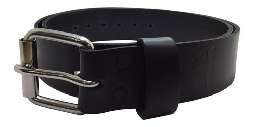Imagen 4 de 9 de Cinturon Extra Largo Negro Talla 46-52 Piel Genuina 38mm