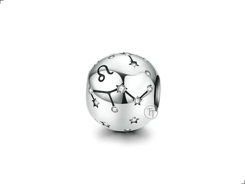 Charm Signo Leo Plata Esterlina 925 Zir Cz Constelación