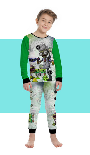 Conjunto Pijama Niños, Plantas Vs Zombies