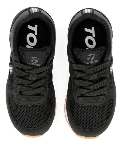 Topper zapatillas negras clearance