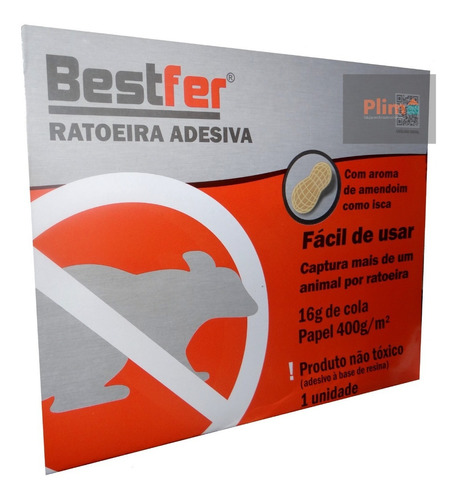 Ratoeira Adesiva Bestfer Com Aroma De Amendoim 16g De Cola