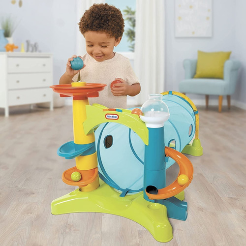 Imagen 2 de 5 de Juguete 2 En 1 Tunel Y Tobogan De Pelotas Little Tikes