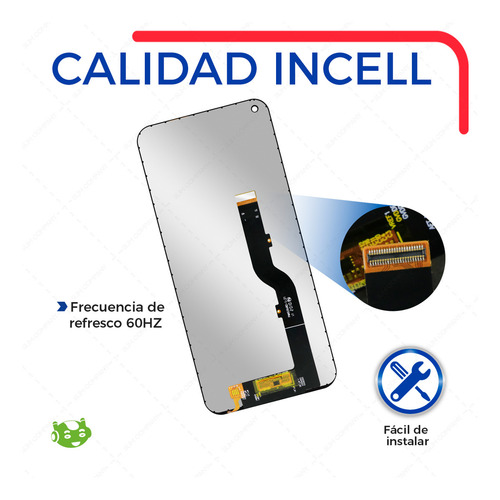 Pantalla Completa Compatible Con Tcl 10 Lite 10l 10 5g T770h T770b T790b Incell Color Negro Slim Company
