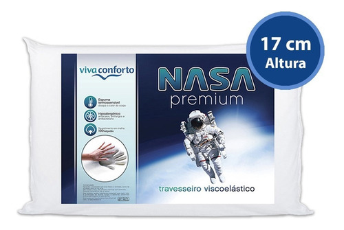 Travesseiro Nasa Viva Conforto Altura 17cm Perfil Alto
