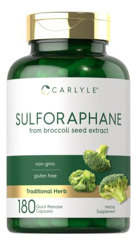 Suplemento Carlyle Sulforaphane 180 Cápsulas De Semente De B