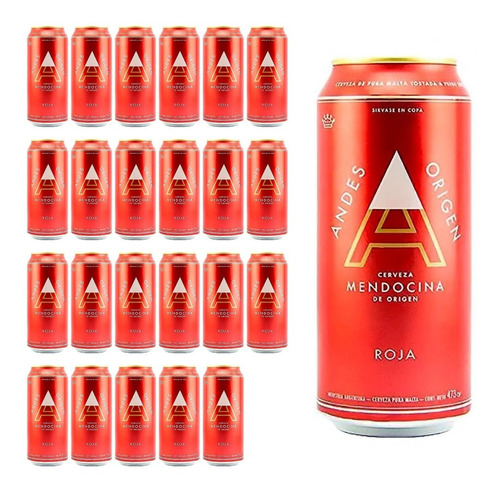 Cerveza Andes Origen Roja X 473cc. Pack X 24 Unidades