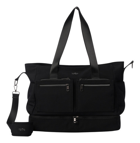 Totto Bolsa De Dama | Mujer Crossbody Duffle Sahara - A Negro (black) Lisa Níquel Negro